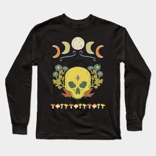 Cottagecore Skull Long Sleeve T-Shirt